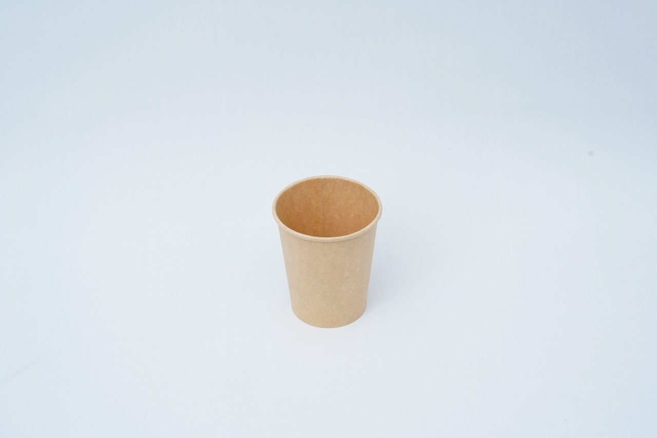 DSC02083 Large اكواب ورقية مموج بني 8 اونز - الصورة 1