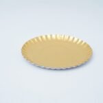 صحن حلا دائري ذهبي 200mm